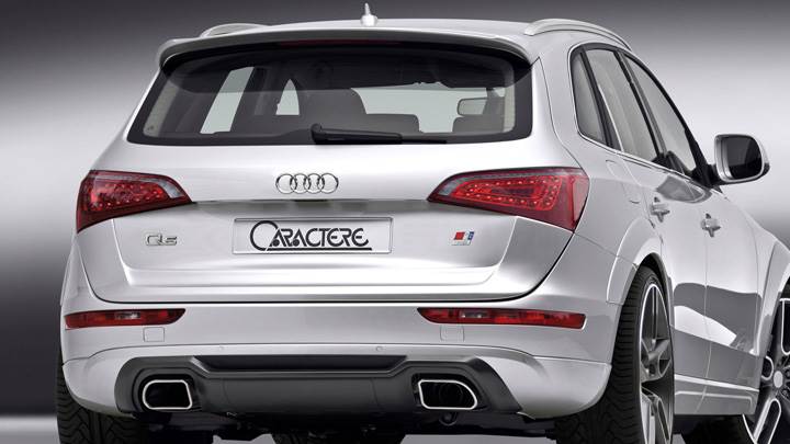 Back Pose Of 2009 Audi Q5 Caractere In White